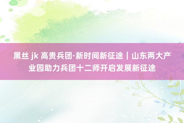 黑丝 jk 高贵兵团·新时间新征途｜山东两大产业园助力兵团十二师开启发展新征途